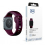 3mk Σιλικόνης Λουράκι Ρολογιού για Apple Watch 42/44/45/49 mm, mulberry / burgundy