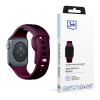 3mk Σιλικόνης Λουράκι Ρολογιού για Apple Watch 42/44/45/49 mm, mulberry / burgundy