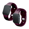 3mk Σιλικόνης Λουράκι Ρολογιού για Apple Watch 42/44/45/49 mm, mulberry / burgundy