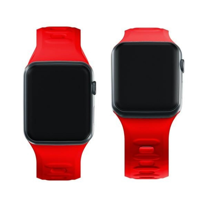 3mk Σιλικόνης Λουράκι Ρολογιού για Apple Watch 42/44/45/49 mm, κόκκινο