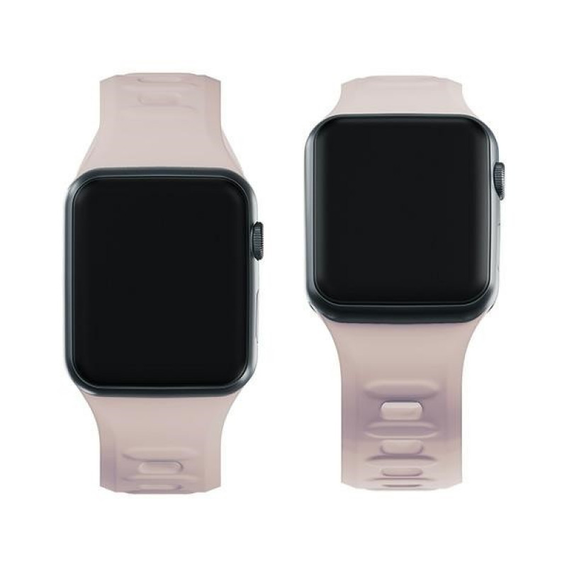 3mk Σιλικονούχο Λουράκι Ρολογιού για Apple Watch 42/44/45/49 mm, ροζ-μπεζ / latte