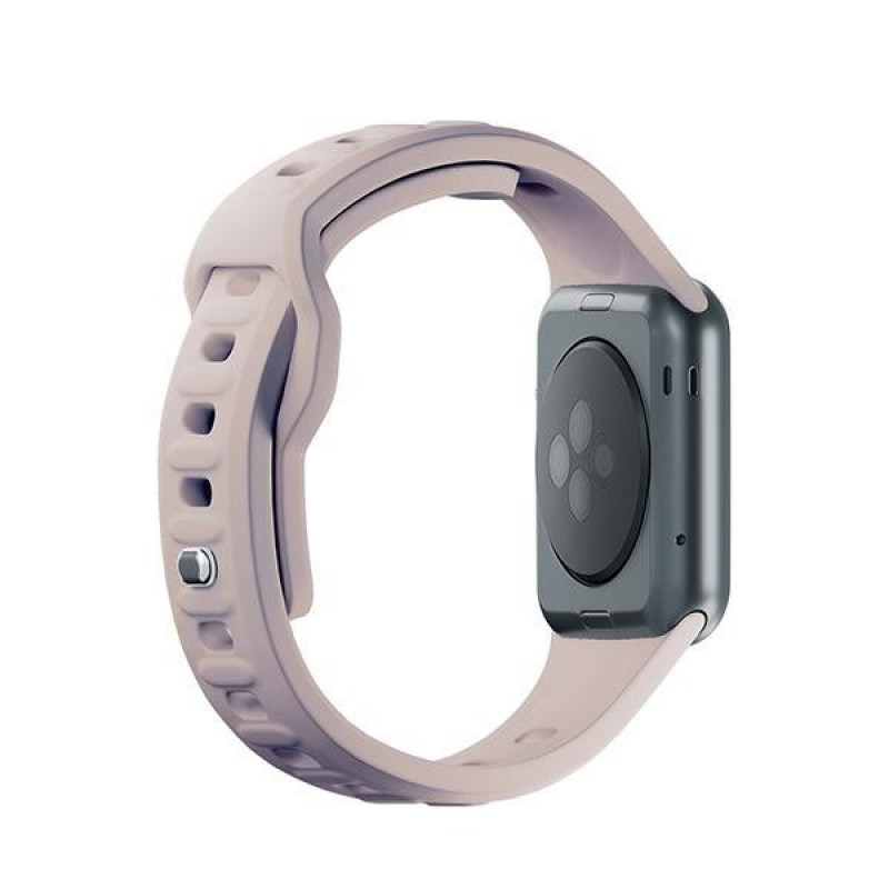 3mk Σιλικονούχο Λουράκι Ρολογιού για Apple Watch 42/44/45/49 mm, ροζ-μπεζ / latte