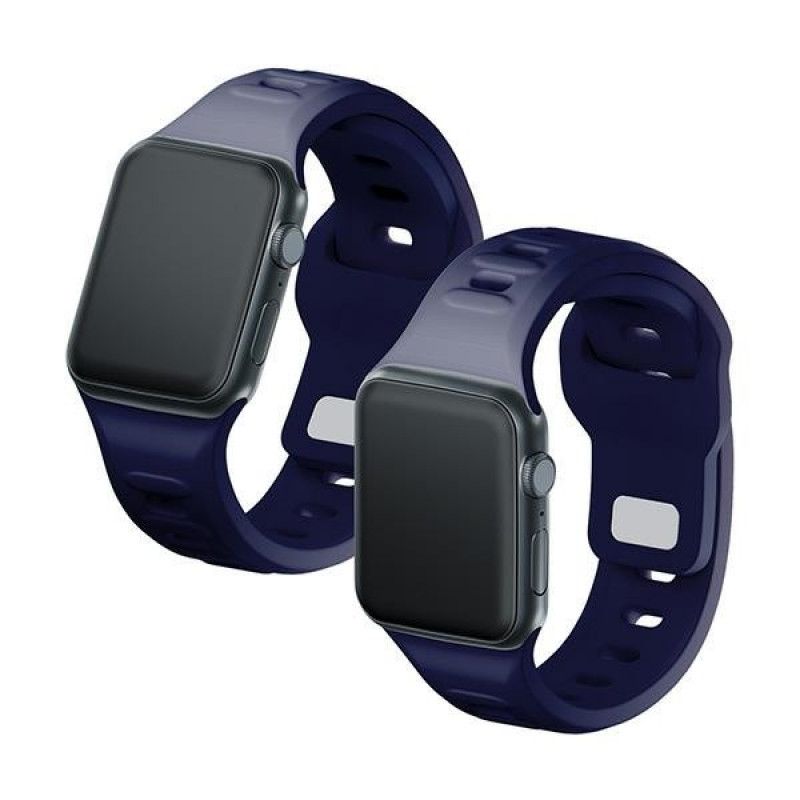 3mk Σιλικόνης Λουράκι Ρολογιού για Apple Watch 42/44/45/49 mm, ocean blue