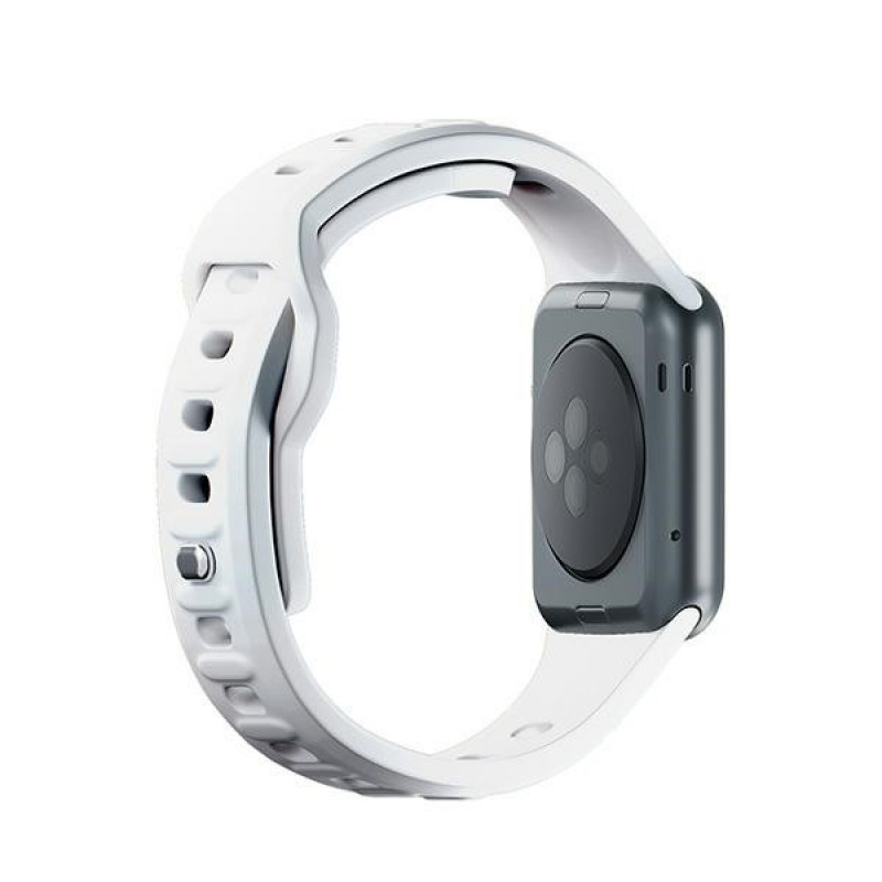 3MK Σιλικόνης Λουράκι Ρολογιού για Apple Watch 4/5/6/7/8/9/SE/Ultra, 42/44/45/49 mm, λευκό