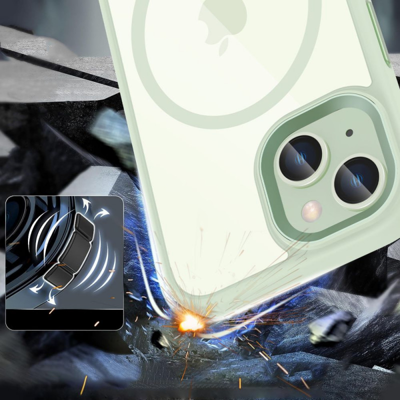 Θήκη Tech-Protect MagMat MagSafe για Apple iPhone 15, Πράσινο/Διάφανο