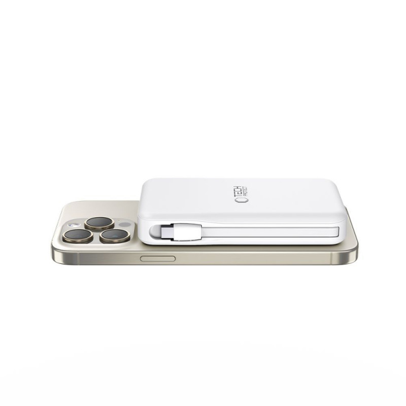 Tech-Protect PB31 LifeMag MagSafe φορητό power bank 10000 mAh, 15 W, Λευκό