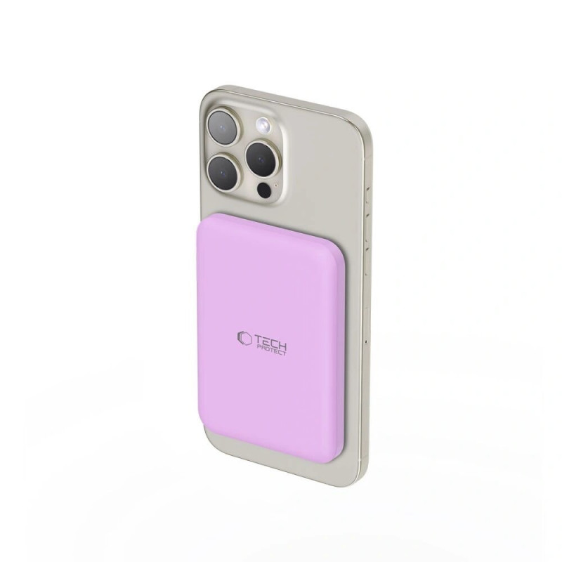 Tech-Protect PB10 LifeMag MagSafe power bank 5000 mAh, 15 W, Λιλά