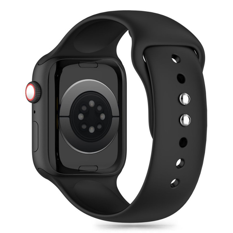 Tech-Protect Λουράκι σιλικόνης για Apple Watch 4/5/6/7/8/9/SE/10 (38/40/41/42 mm), Μαύρο