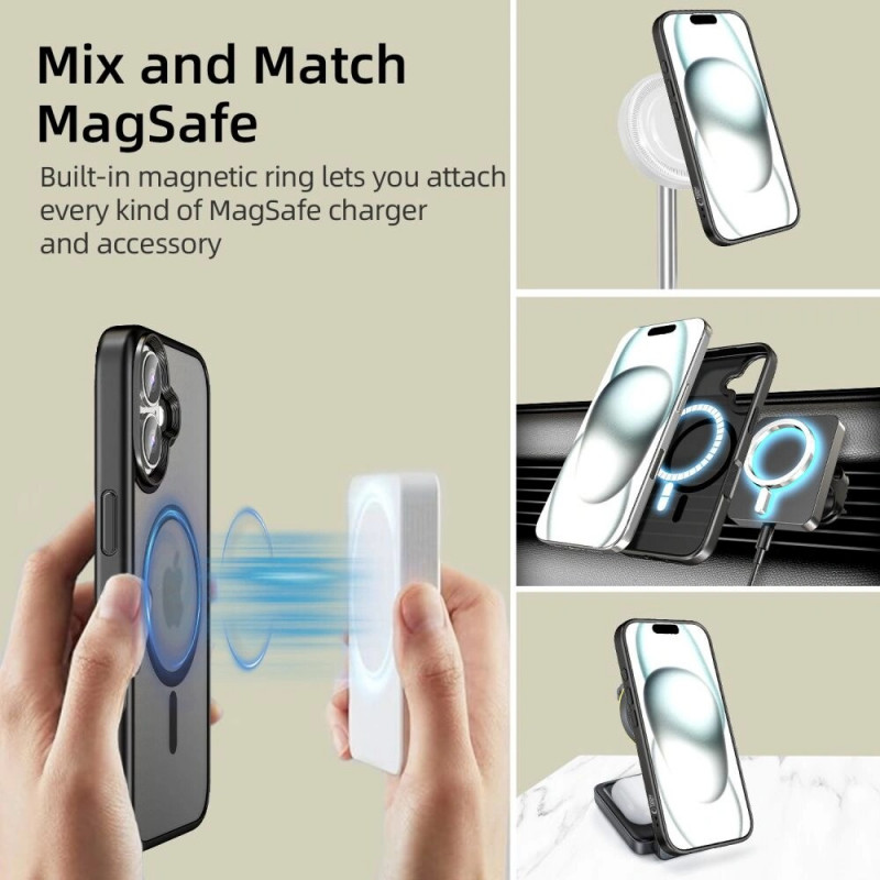 Θήκη Tech-Protect MagMat MagSafe για Apple iPhone 16, μαύρη ματ