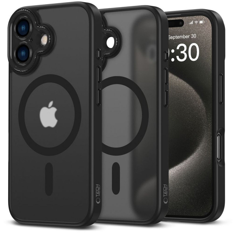 Θήκη Tech-Protect MagCam MagSafe για Apple iPhone 16, μαύρη ματ