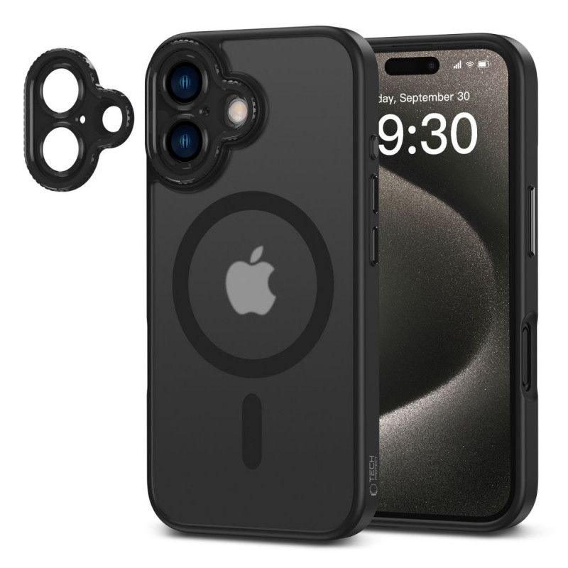 Θήκη Tech-Protect MagCam MagSafe για Apple iPhone 16, μαύρη ματ