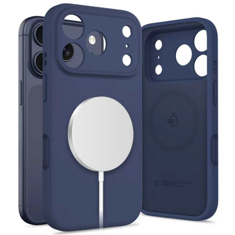 Θήκη Tech-Protect Silicone MagSafe για Apple iPhone 17 Pro, Deep Blue