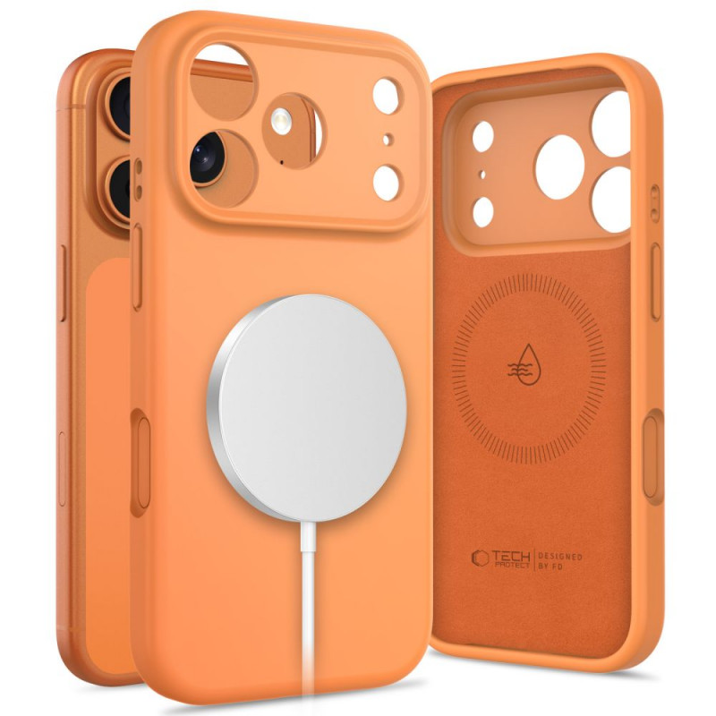 Θήκη Tech-Protect Silicone MagSafe για Apple iPhone 17 Pro, Cosmic Orange