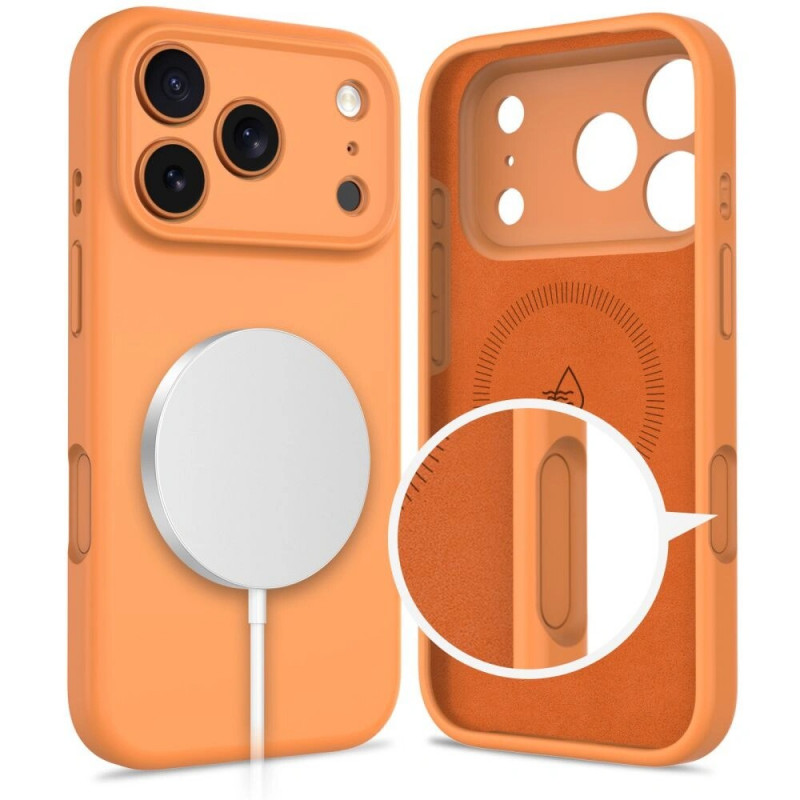 Θήκη Tech-Protect Silicone MagSafe για Apple iPhone 17 Pro Max, Cosmic Orange