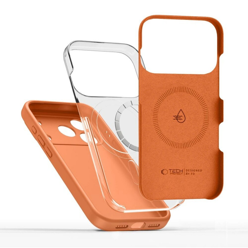 Θήκη Tech-Protect Silicone MagSafe για Apple iPhone 17 Pro Max, Cosmic Orange
