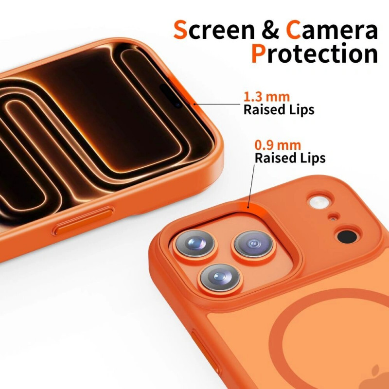 Θήκη Tech-Protect Magmat MagSafe για Apple iPhone 17 Pro Max, ματ πορτοκαλί Cosmic