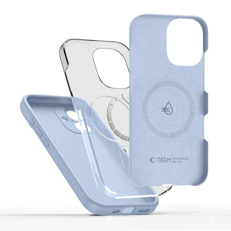 Θήκη Tech-Protect Silicone MagSafe για Apple iPhone 17, Mist Blue