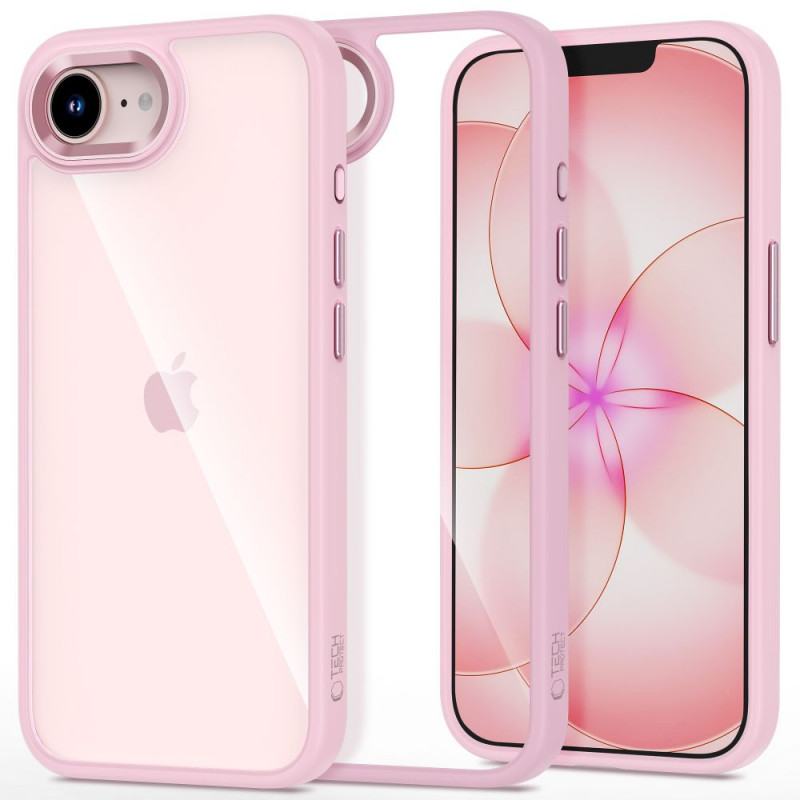 Θήκη Tech-Protect Magmat για Apple iPhone 16e / 17e, απαλό ροζ/διάφανο