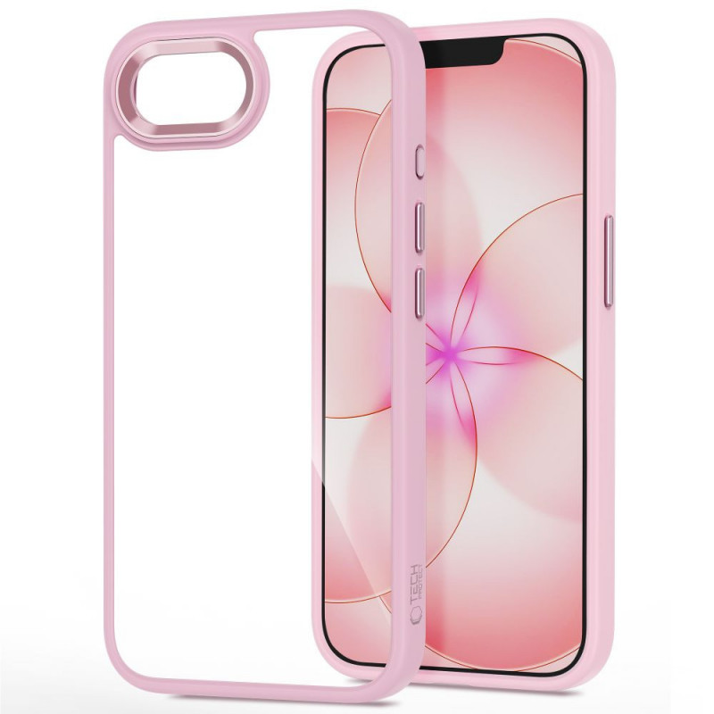 Θήκη Tech-Protect Magmat για Apple iPhone 16e / 17e, απαλό ροζ/διάφανο