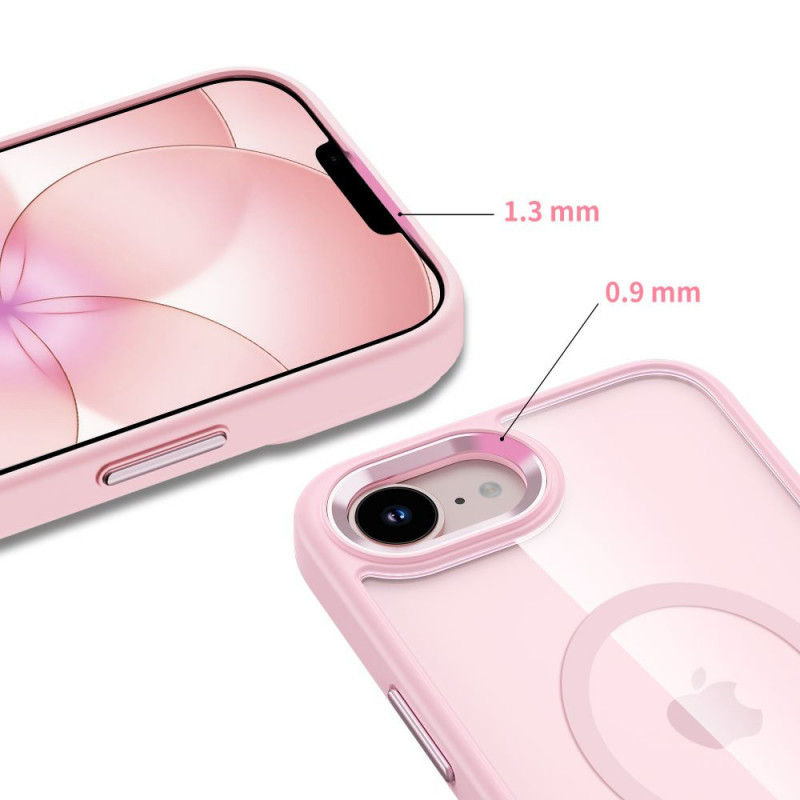 Θήκη Tech-Protect Magmat MagSafe για Apple iPhone 16e / 17e, απαλό ροζ/διάφανη