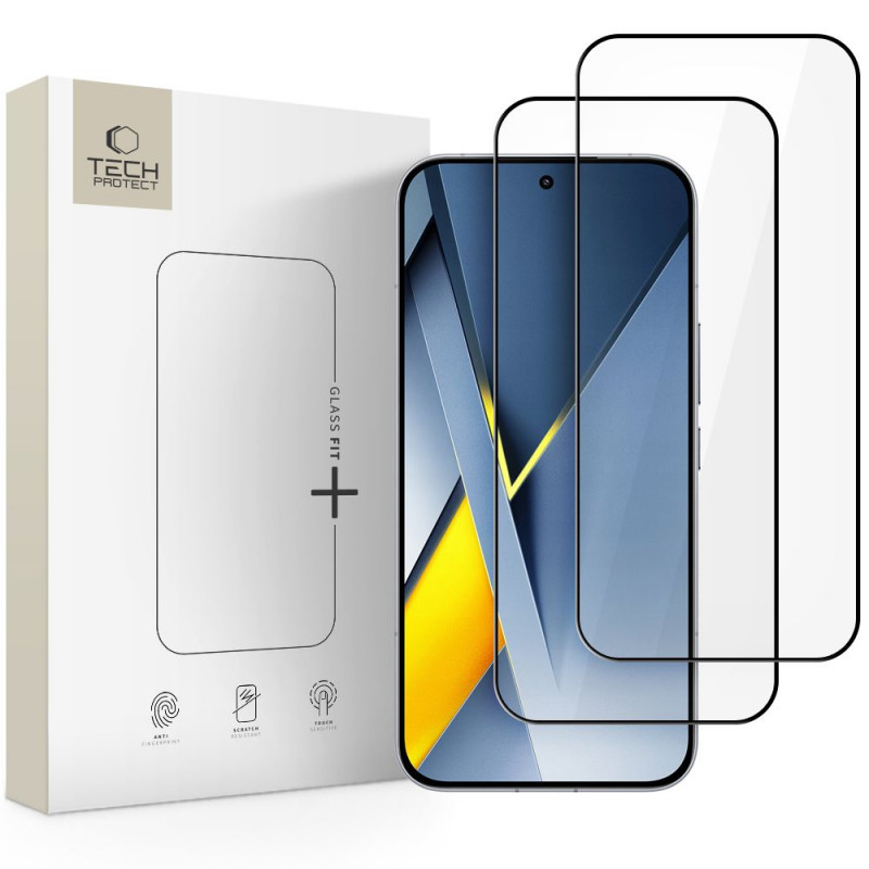Tech-Protect Glass Fit+ Ενισχυμένο Γυαλί Xiaomi Poco F8 Ultra THP5047, Μαύρο (2 τεμ.)