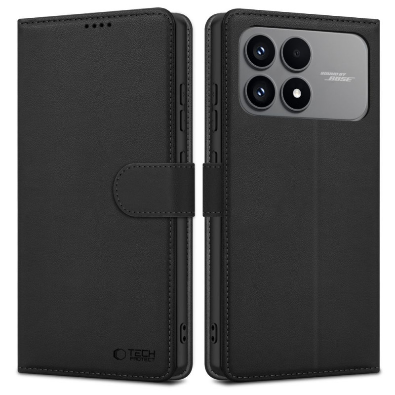Θήκη πορτοφόλι Tech-Protect για Xiaomi Poco F8 Pro, μαύρη