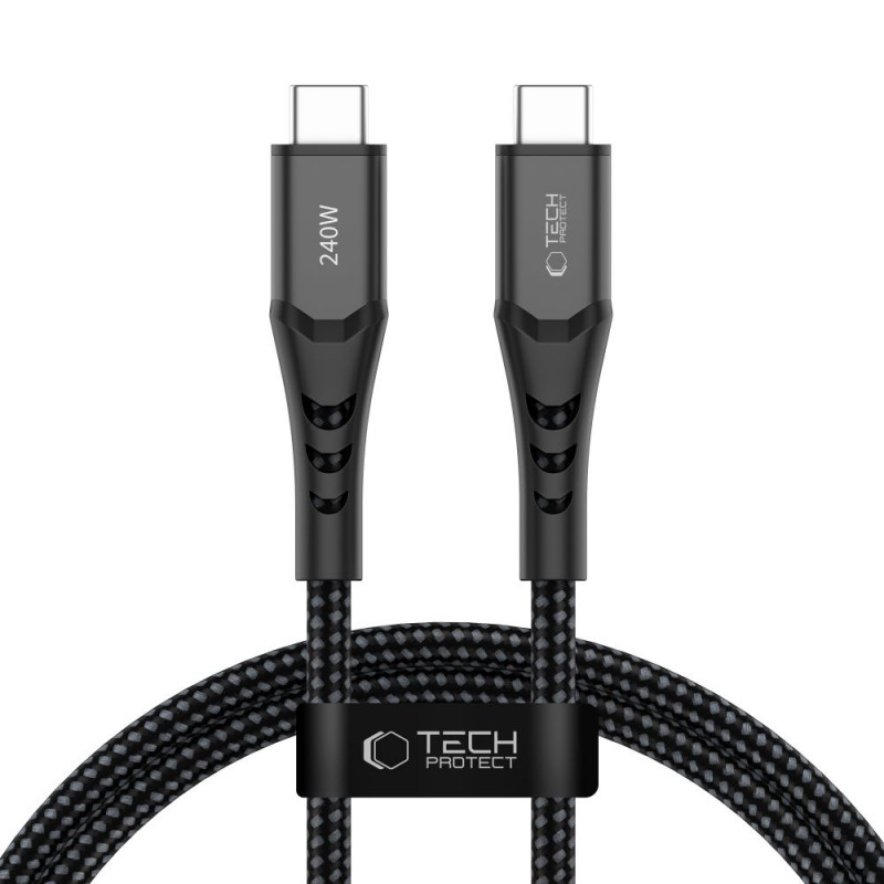 Tech-Protect Ultraboost UB11T Καλώδιο USB-C σε USB-C PD 240W, 100 cm, Μαύρο