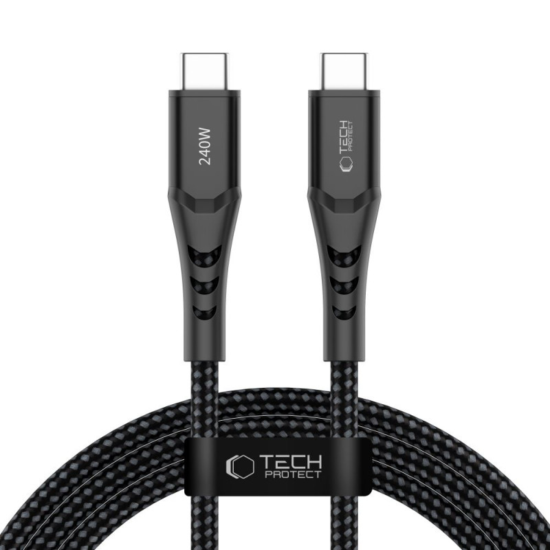 Καλώδιο Tech-Protect Ultraboost UB11T USB-C σε USB-C PD 240W, 200 cm, Μαύρο