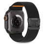 Tech-Protect Λουράκι Ρολογιού Nylon Clasp για Apple Watch 6 / 7 / 8 / 9 / 10 / SE / Ultra 1 / 2 44/45/46/49 mm, Μαύρο