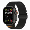 Tech-Protect Λουράκι Ρολογιού Nylon Clasp για Apple Watch 6 / 7 / 8 / 9 / 10 / SE / Ultra 1 / 2 44/45/46/49 mm, Μαύρο