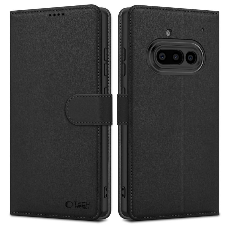 Θήκη πορτοφόλι Tech-Protect για Nothing Phone 3a, μαύρη ματ