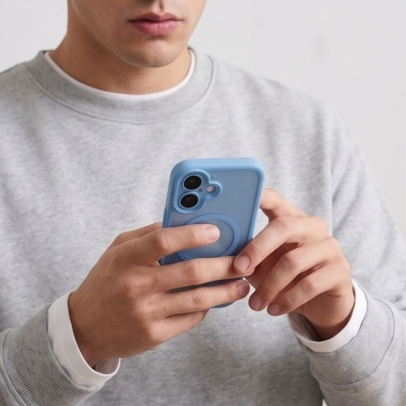 Θήκη Tech-Protect MagPeak MagSafe CC για Apple iPhone 17, ματ θαλασσί