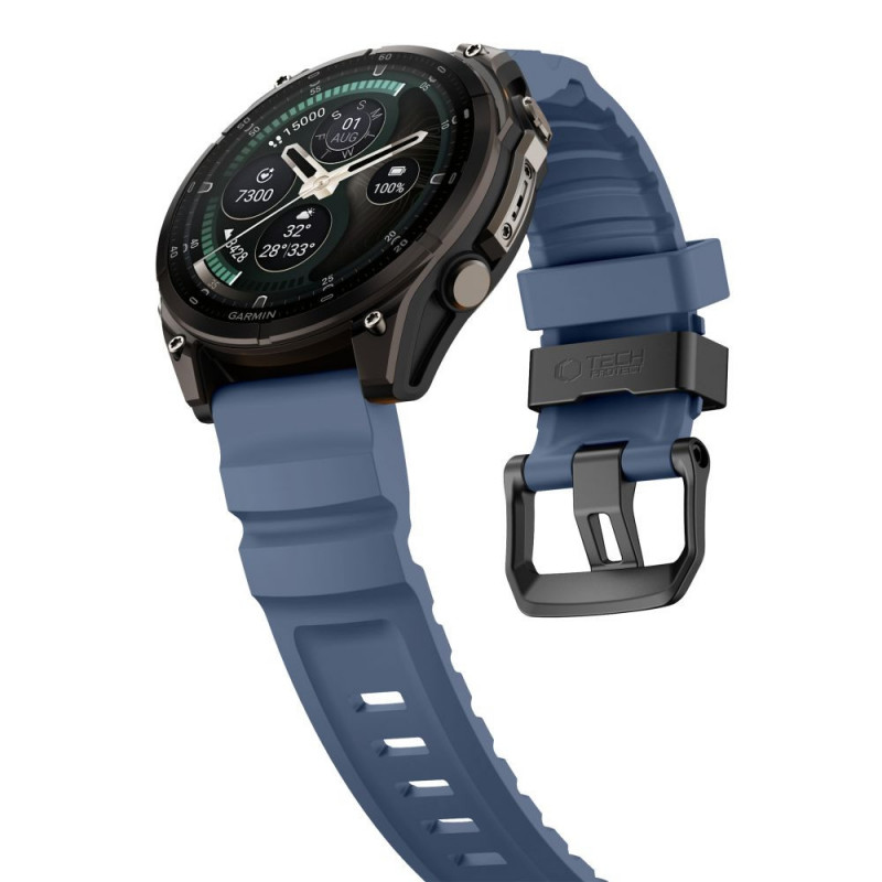 Tech-Protect Motion Garmin Fenix 5X / 5X Plus / 6X / 6X Pro / 7X / 8 / 8 Pro / 9 / 9 Pro Λουράκι Ρολογιού (47 mm), Nautical Blue