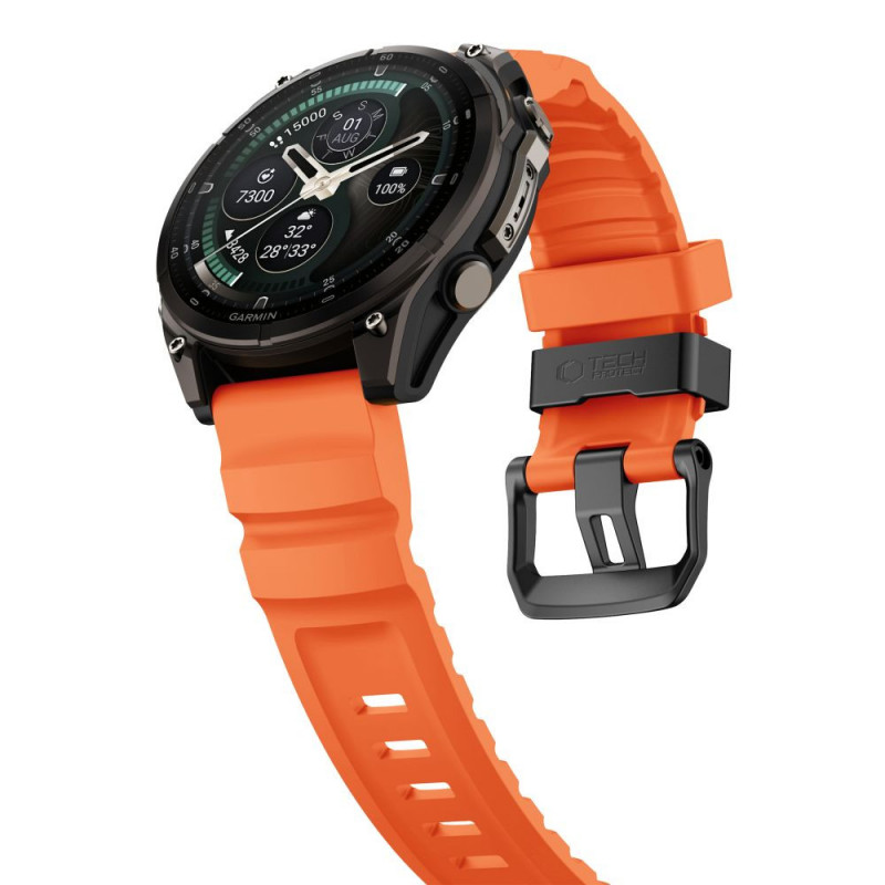 Tech-Protect Motion Λουράκι Ρολογιού για Garmin Fenix 5X / 5X Plus / 6X / 6X Pro / 7X / 8 / 8 Pro / 9 / 9 Pro (47 mm), Signal Orange
