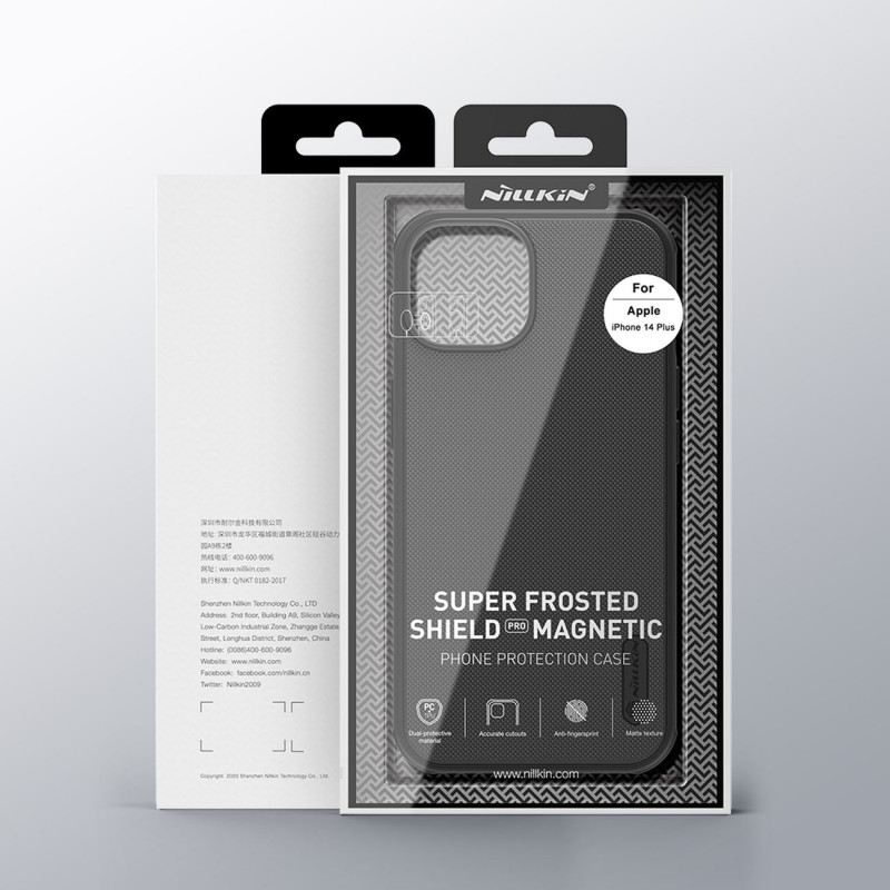 Θήκη Nillkin Super Frosted Shield Pro Magnetic MagSafe για Apple iPhone 14 Plus / 15 Plus, Μαύρη
