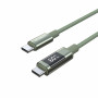 Choetech XCC-1068 PD 60W καλώδιο USB-C σε USB-C με οθόνη, 1,2 m, πράσινο