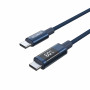 Choetech XCC-1068 PD 60W καλώδιο USB-C σε USB-C με οθόνη, 1,2 m, μπλε