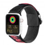 Dux Ducis Outdoor Version Λουράκι από Νάιλον για Apple Watch Ultra, SE, 8, 7, 6, 5, 4, 3, 2, 1 (49, 45, 44, 42 mm), Μαύρο και Κόκκινο