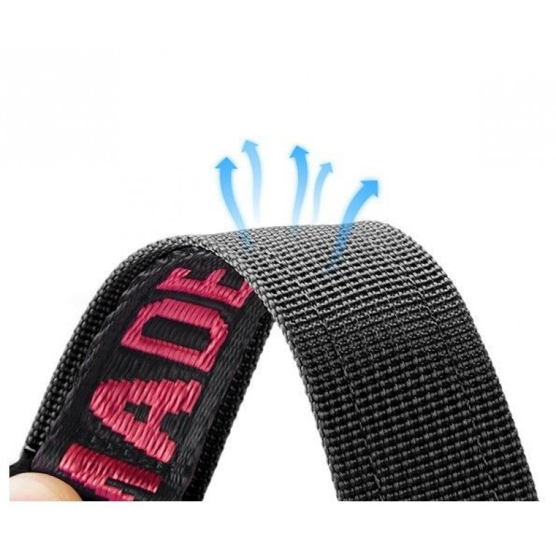 Dux Ducis Outdoor Version Λουράκι από Νάιλον για Apple Watch Ultra, SE, 8, 7, 6, 5, 4, 3, 2, 1 (49, 45, 44, 42 mm), Μαύρο και Κόκκινο