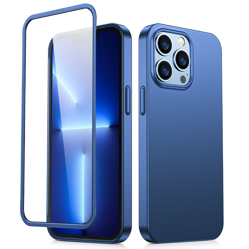 Θήκη Joyroom 360 Full Case + Tempered Glass για Apple iPhone 13 Pro Max, JR-BP928, Μπλε