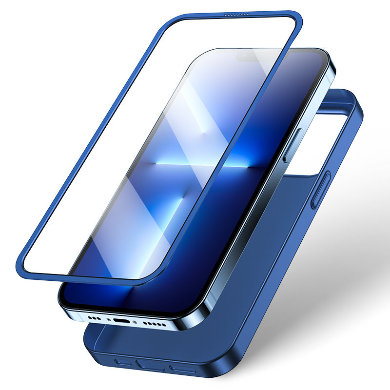 Θήκη Joyroom 360 Full Case + Tempered Glass για Apple iPhone 13 Pro Max, JR-BP928, Μπλε