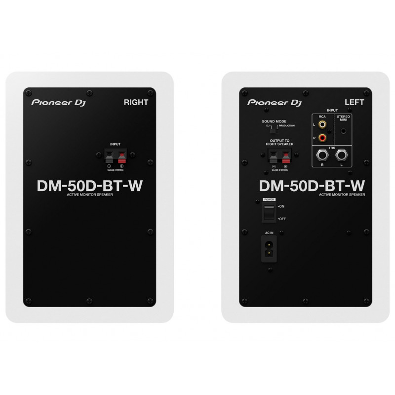 Ενεργό ηχείο monitor Pioneer DJ DM-50D-BT-W, 3.4", 25 W (1 ζεύγος), λευκό