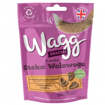 Λιχουδιά για σκύλους με γεύση μπριζόλα Wagg, 125 g