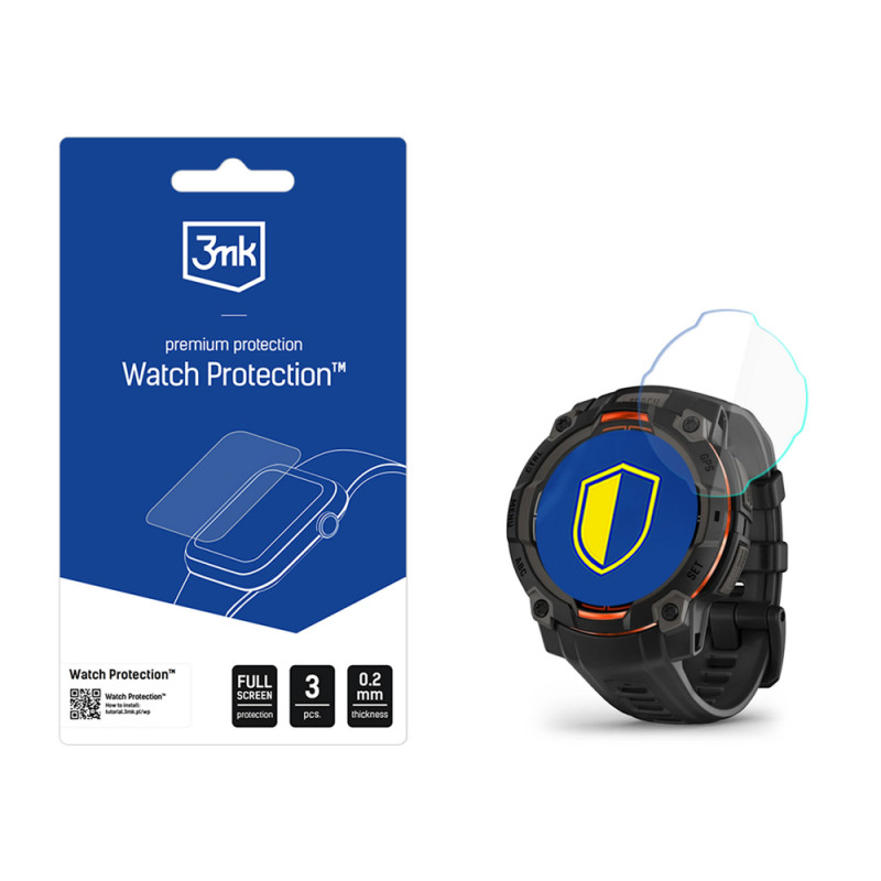 3MK FlexibleGlass Watch Garmin Instinct 3 45 mm υβριδική μεμβράνη προστασίας οθόνης