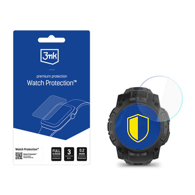 3MK FlexibleGlass Watch Garmin Instinct 3 Tactical Edition 50 mm υβριδική μεμβράνη προστασίας οθόνης