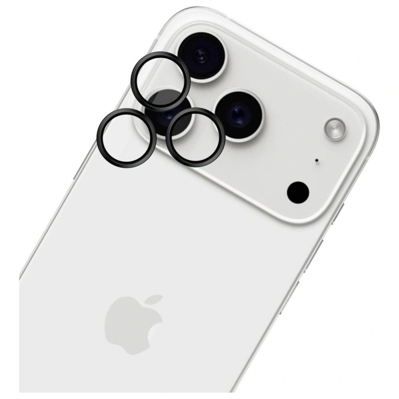 Γυαλί προστασίας φακού κάμερας 3MK HARDY Lens Protection Pro για Apple iPhone 17 Pro / 17 Pro Max, μαύρο