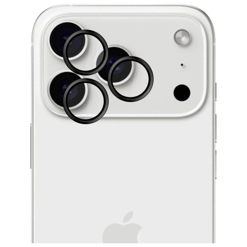 Γυαλί προστασίας φακού κάμερας 3MK HARDY Lens Protection Pro για Apple iPhone 17 Pro / 17 Pro Max, μαύρο