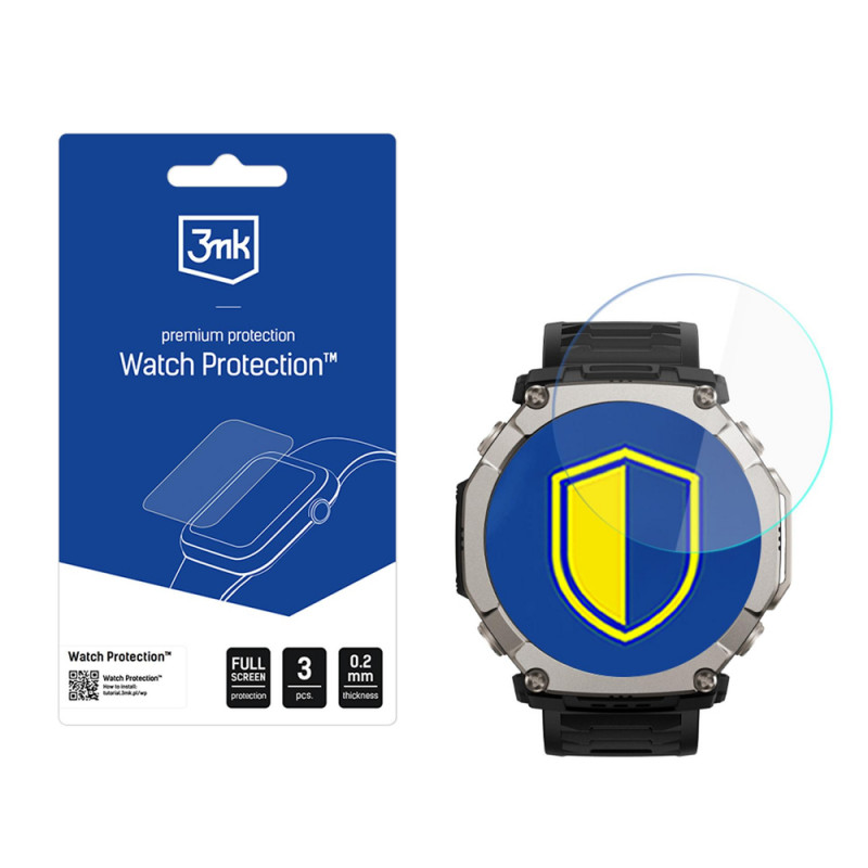 Υβριδική μεμβράνη προστασίας οθόνης 3MK FlexibleGlass Watch για Amazfit T-Rex Ultra 2