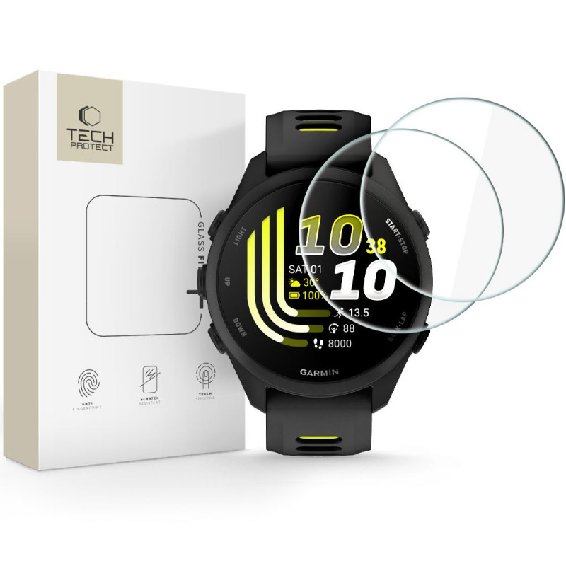 Tech-Protect Glass Fit+ Διαφανές Τζάμι για Garmin Forerunner 70 / 170 (2 τεμ.)