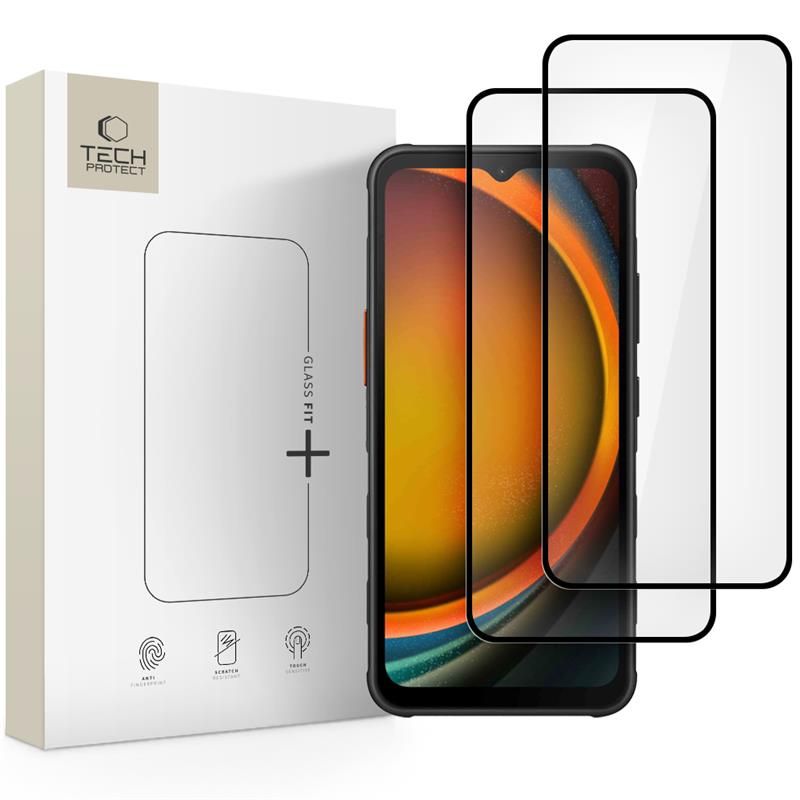 Tech-Protect Glass Fit+ Ενισχυμένο Γυαλί για Samsung Galaxy Xcover 7 / 7 Pro (2 τεμ.), Μαύρο
